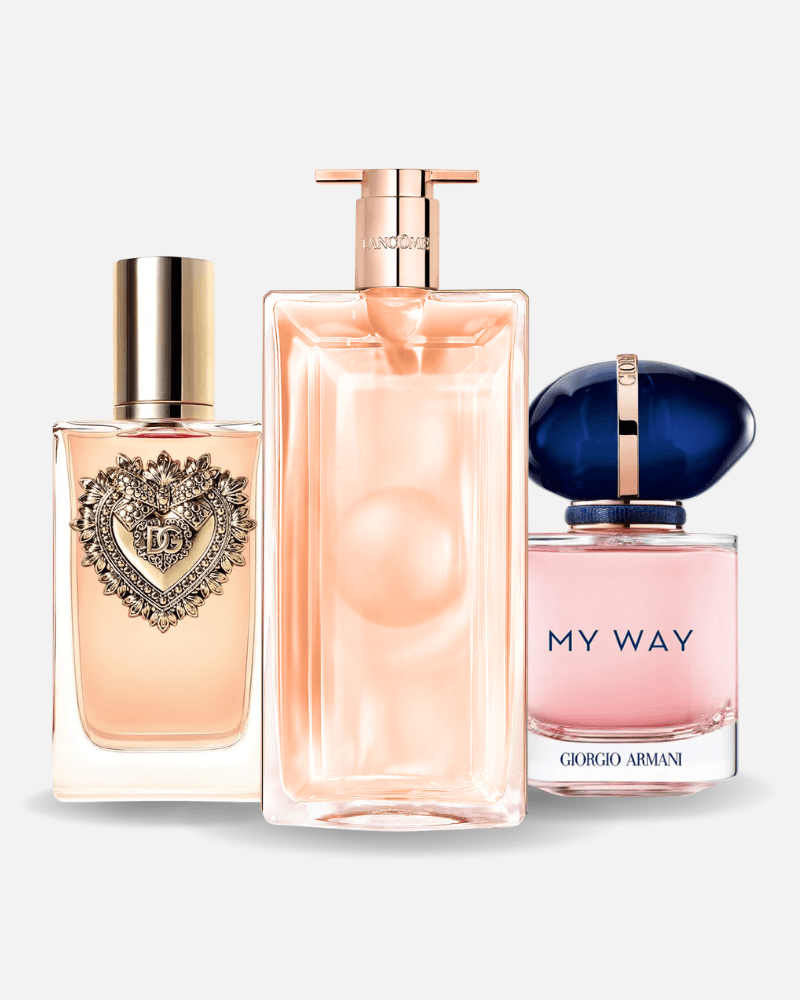 Combo de 3 perfumes Dolce & Gabanna Devotion, My Way Giorgio Armani, Lancôme Idôle 100ml