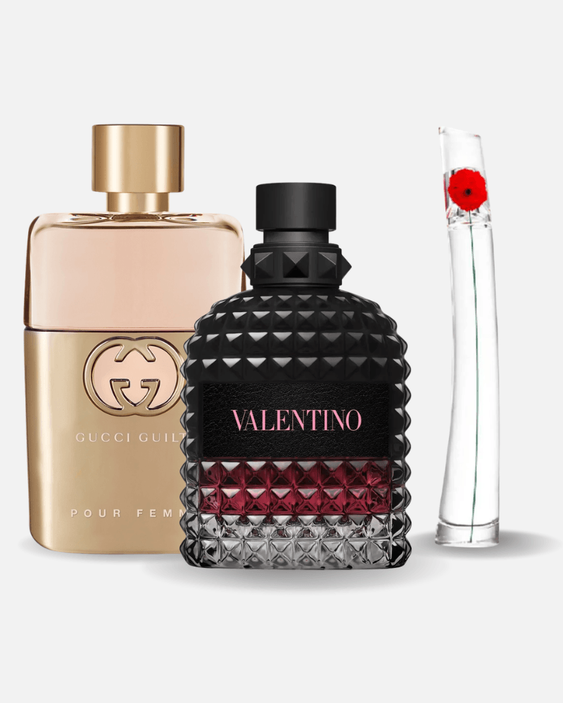 Combo de 3 perfumes 3 Gucci Guilt, Valentini Intense, Flower Kenzo 100ml