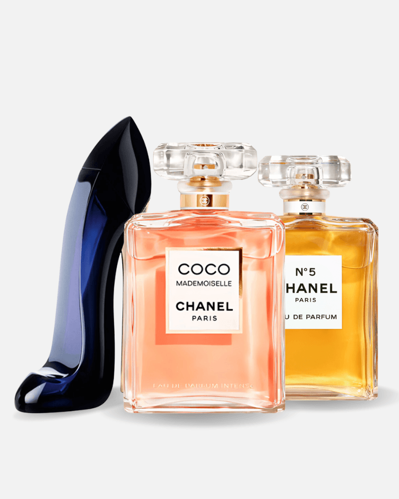 Combo de 3 perfumes  GOOD GIRL, COCO MADEMOISELLE, Chanel Nº5 100ml