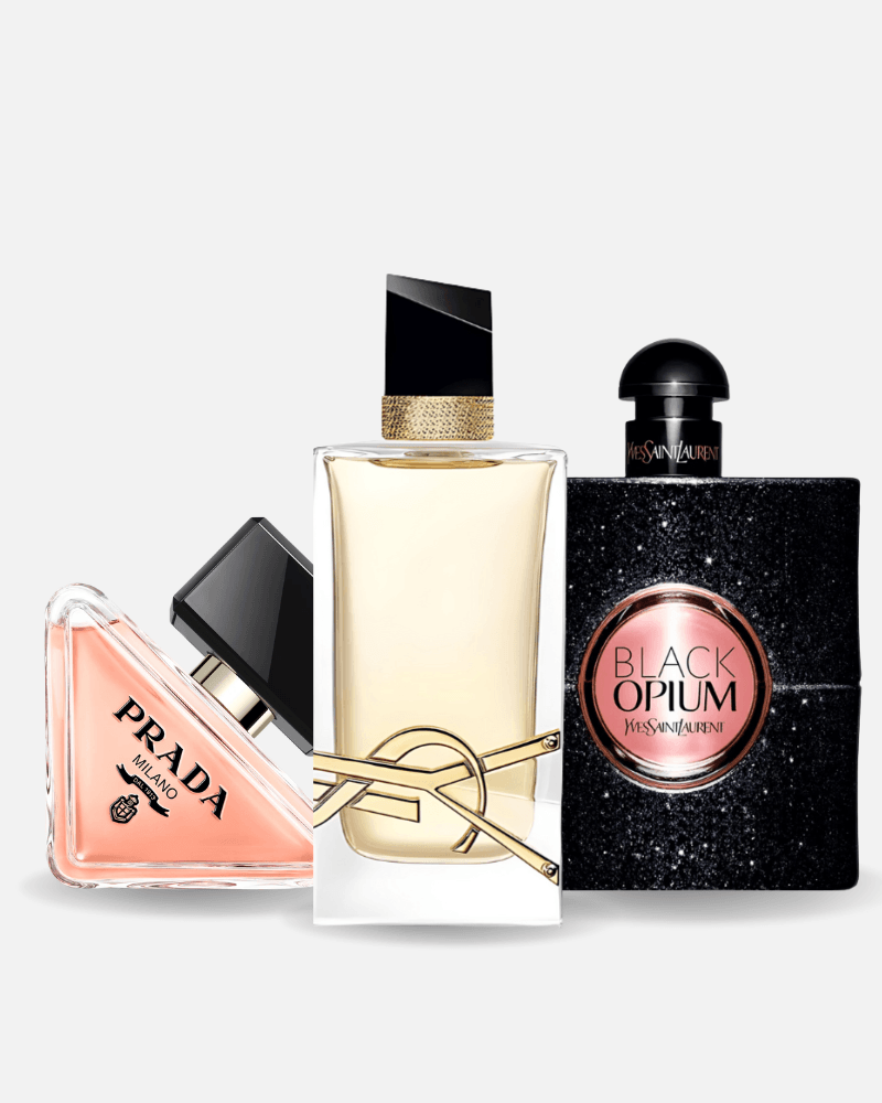 Combo de 3 perfumes Prada Paradoxe, Black Opium Yves Saint Laurent, Libre 100ml