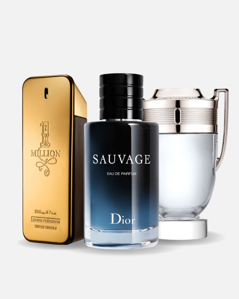 Combo de 3 perfumes Paco Rabanne ONE MILLION, Dior SAUVAGE e Paco Rabanne INVICTUS 100ml